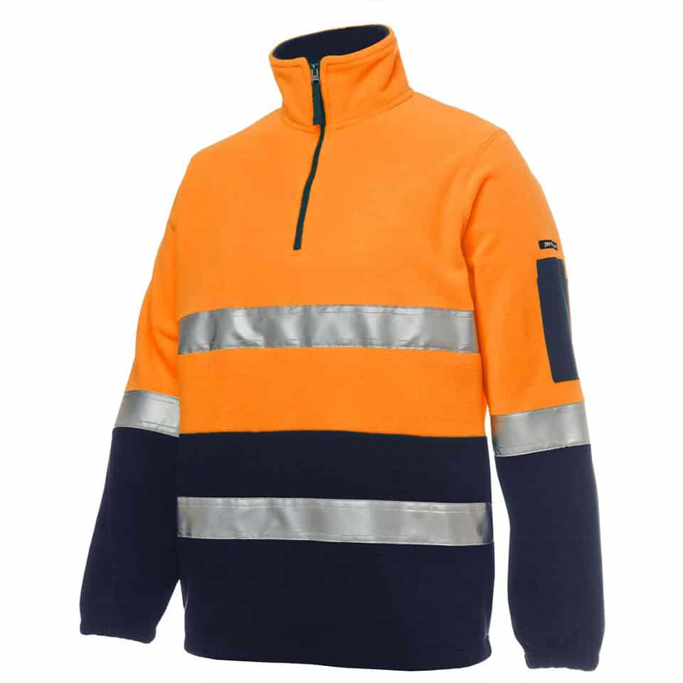 Hi Vis Day/Night 1/2 Zip Polar Fleece (JB-6DNPF)