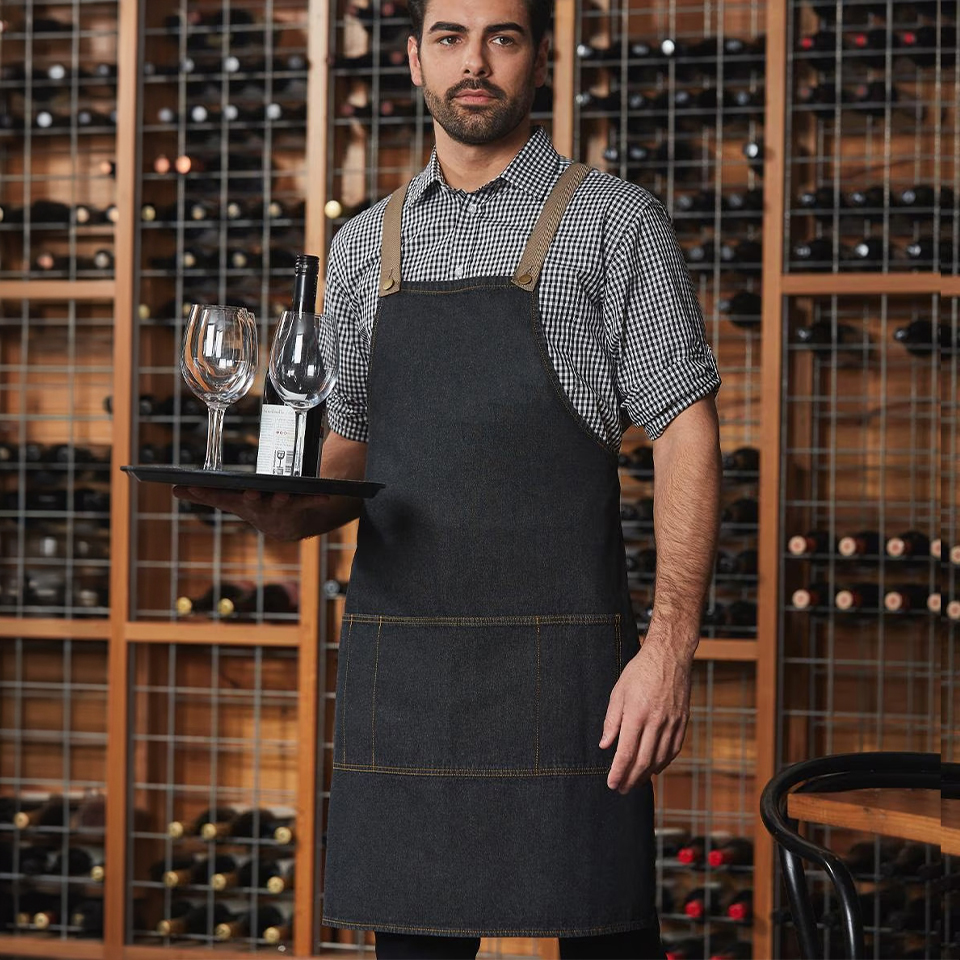 East Village Denim Bib Apron (WS-AP09)