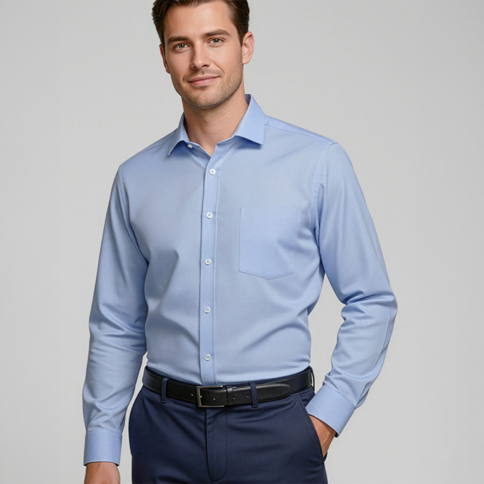 Regent Herringbone Weave Shirt (BC-S912ML)