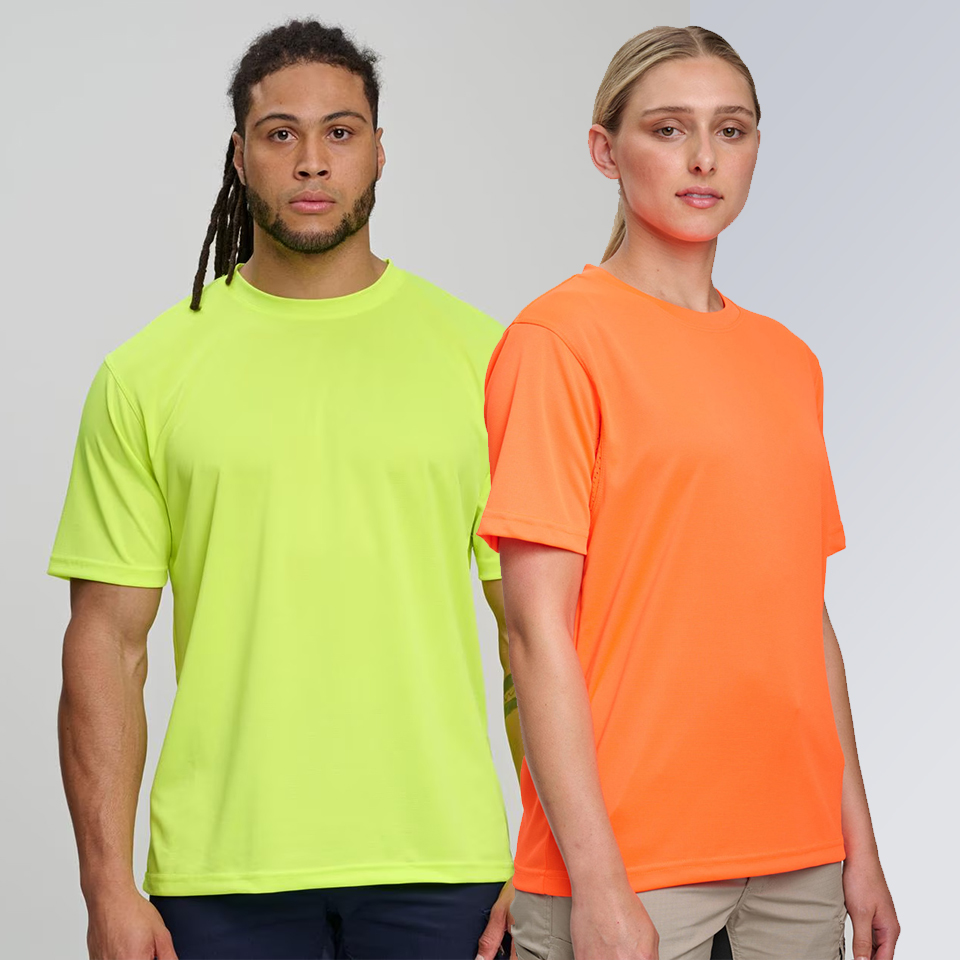 Hi Vis Mini Waffle Safety Tee (WS-SW39)